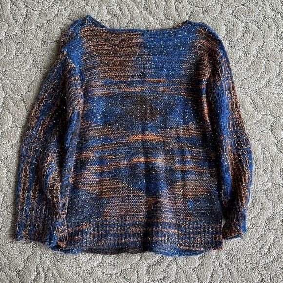 Sequin Blue and Gold Sweater Size S XXI forever 21 - Picture 2 of 2